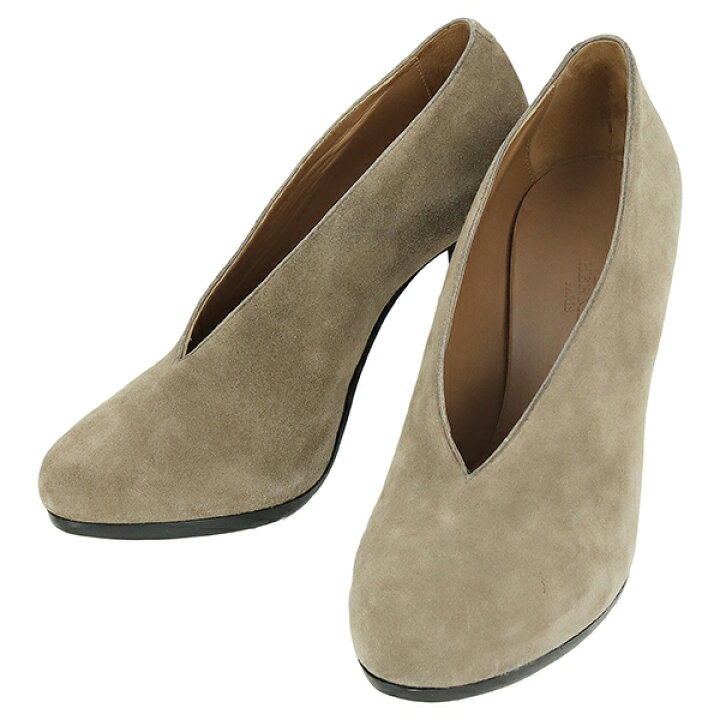 楽天市場】エルメス パンプス 36サイズ 約23cm スエード グレージュ  