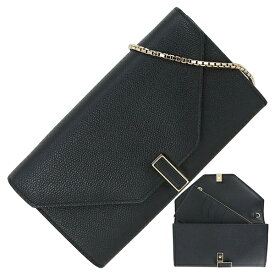 【5%OFF】 ヴァレクストラ チェーンウォレット イジィデ ソフトカーフ ブラック 黒 チェーンショルダーウォレット ポシェット Valextra ヴァレクストラ ショルダーバッグ 財布 長財布 チェーンバッグ クラッチバッグ ハンドバッグ