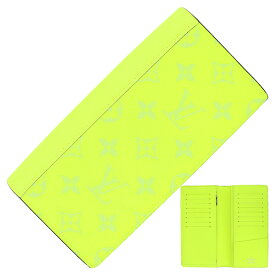 【未使用品】 ルイヴィトン 長財布 ポルトフォイユ ブラザ タイガラマ モノグラム ジョーヌ レザー ルイヴィトン 二つ折り財布 LOUIS VUITTON ルイヴィトン 財布 メンズ 二つ折り長財布 ネオンイエロー 黄色 フラップウォレット ロングウォレット ブランド