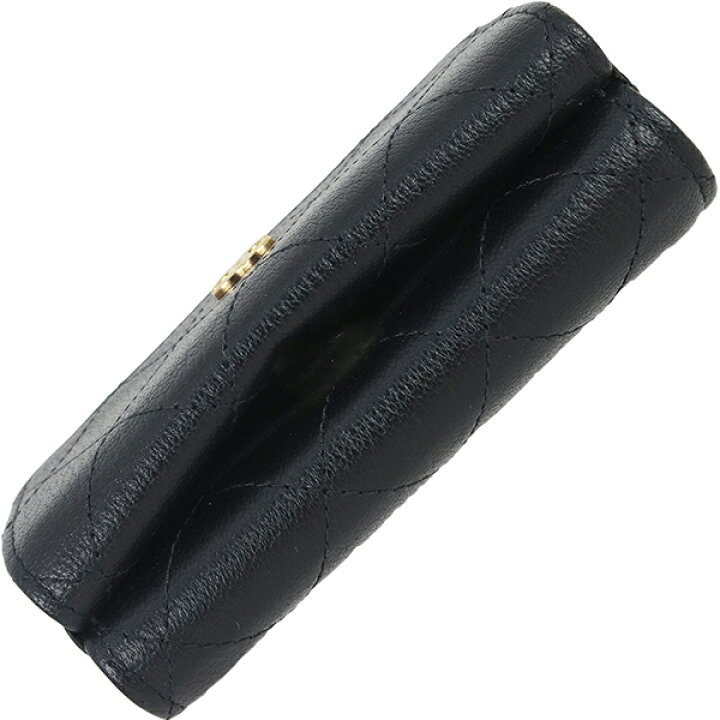 CHANEL シャネル マトラッセ フラップ ミニ財布 ブラック カードケース 