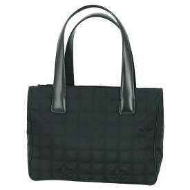 【10%OFF】 シャネル トートバッグ ニュートラベルライン トート PM ジャカード ナイロン キャンバス レザー ブラック 黒 CHANEL シャネル ショルダーバッグ ハンドバッグ ハンドバック バック HANDBAG BAG 中古