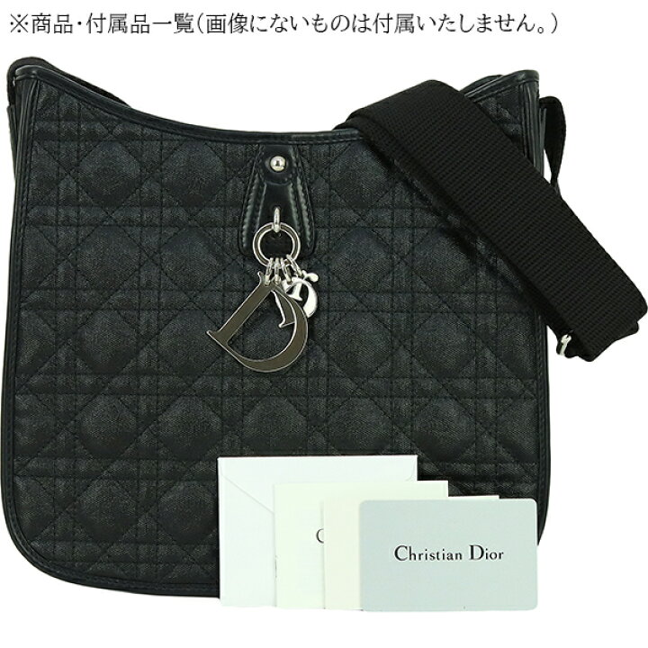 DIORブラックキルティングハンドバッグすり牛革 11年コード Christian 