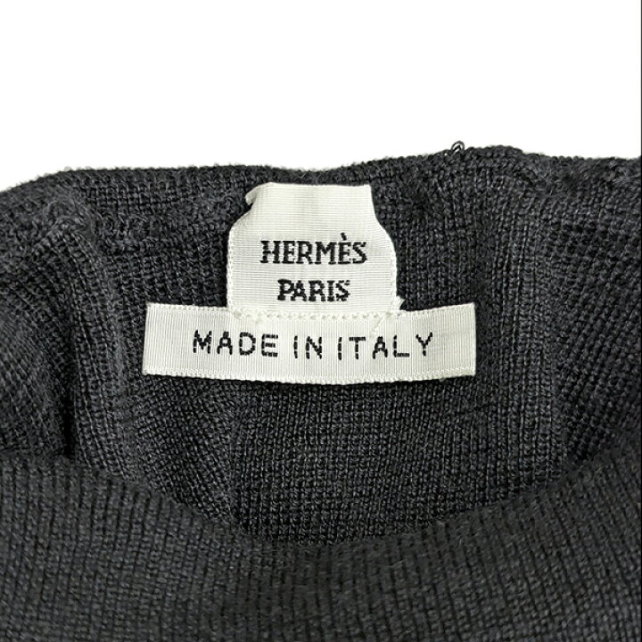楽天市場】エルメス ニットセーター タートルネック ワンポイントロゴ  