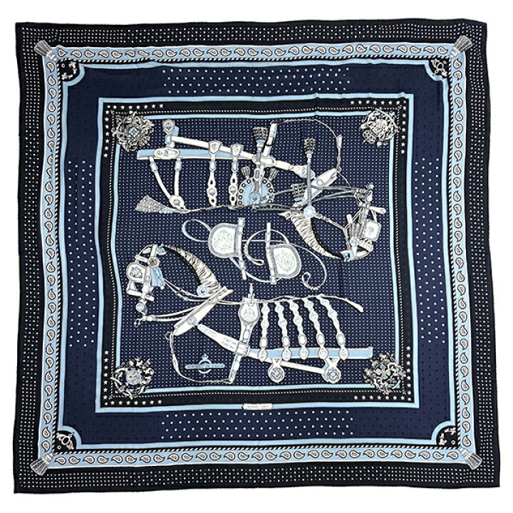 楽天市場】【新品同様】 エルメス ショール カレ ジェアン 140 宮廷の  