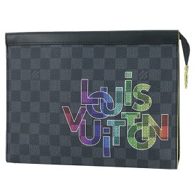 【5%OFF】 ルイヴィトン クラッチバッグ ポシェット ヴォワヤージュ MM ダミエ グラフィット リンク レザー ジョーヌ LOUIS VUITTON ルイヴィトン セカンドバッグ メンズ ポーチ ヴァージルアブロー ロゴ ハンドバッグ ハンドバック バック ブランド