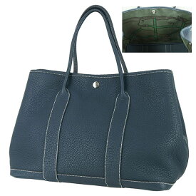 【美品】 エルメス ガーデンパーティ PM スティープル カドリージュ ネゴンダ キャンバス オールレザー ブルードプリュス エルメス トートバッグ HERMES エルメス ハンドバッグ レディース メンズ ガーデンパーティー PM 36 ビジネスバッグ 本革 ハンドバック ブランド 中古