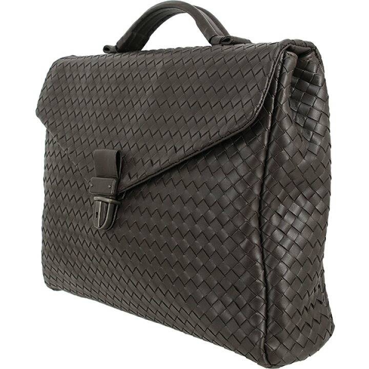 BOTTEGA VENETA ボッテガ ヴェネタ ボッテガベネタ イントレチャート ビジネスバッグ ブリーフケース 2WAY ショルダーバッグ レザー ブラック 黒
