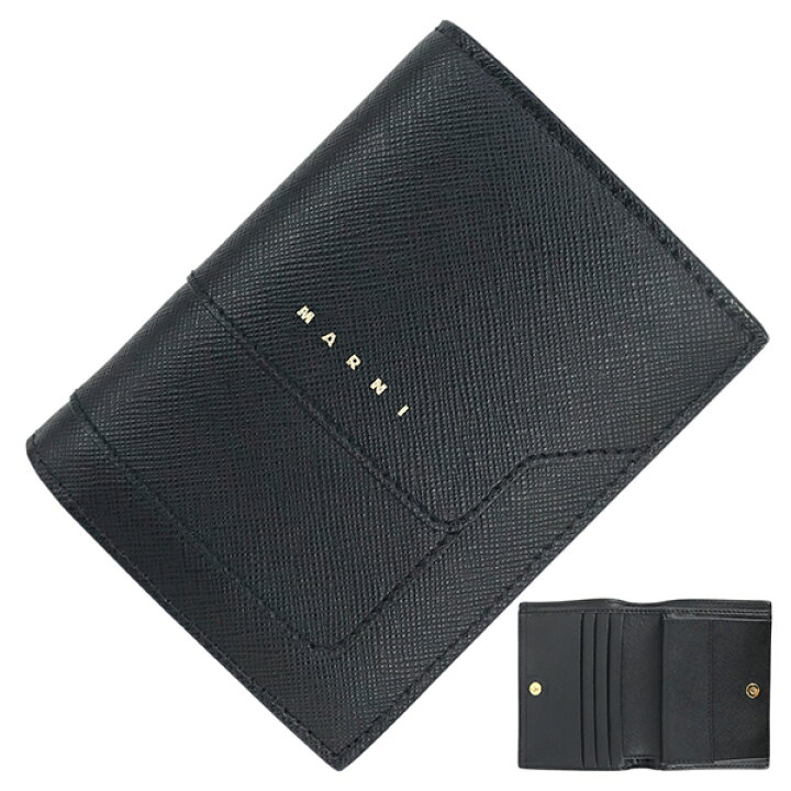 楽天市場】【超美品】 マルニ 二つ折り財布 サフィアーノ カーフレザー  