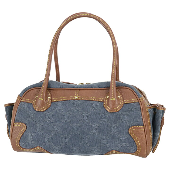 楽天市場】【中古】 セリーヌ ハンドバッグ マカダム デニム カーフ  