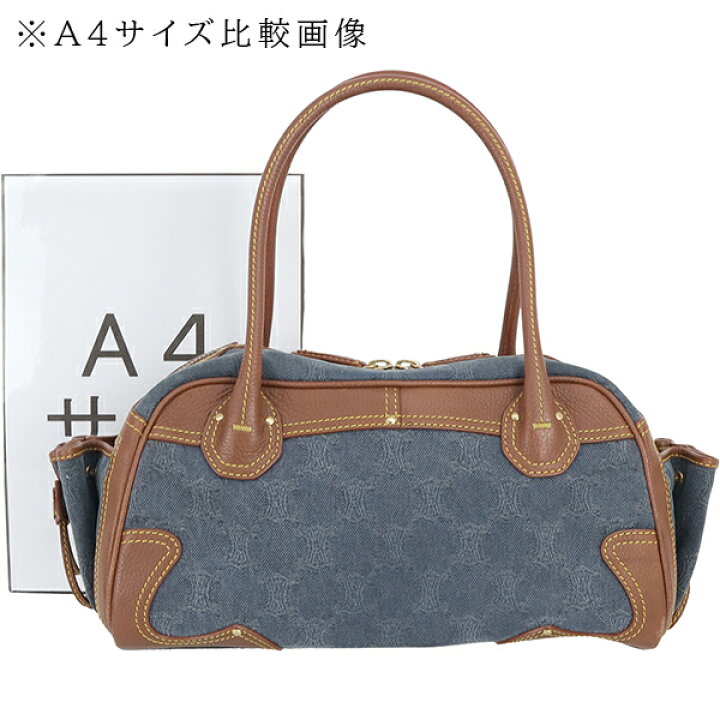 楽天市場】【中古】 セリーヌ ハンドバッグ マカダム デニム カーフ 