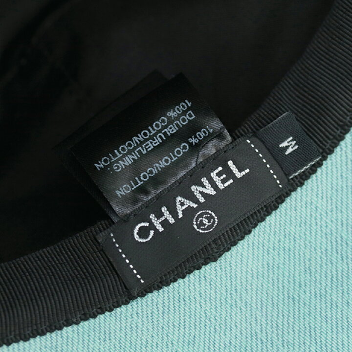 楽天市場】シャネル ハット CHANELロゴ Mサイズ コットン デニム