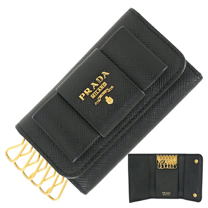 楽天市場】【10%OFF】 プラダ キーケース 6連 サフィアーノ フィオッコ 