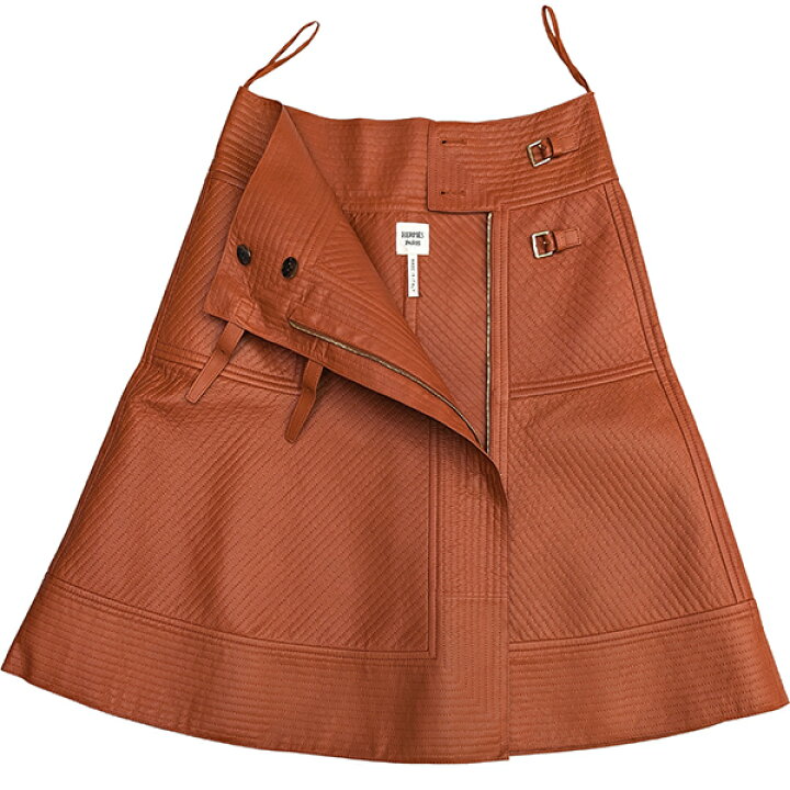 楽天市場】エルメス スカート ミドル ラムスキン キルティング 36  