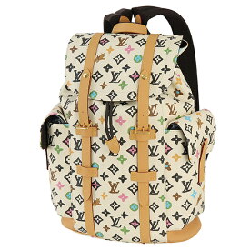 【新品】 ルイヴィトン バックパック クリストファー MM モノグラム クラギー レザー バニラ マルチカラー タイラーコラボ LOUIS VUITTON ルイヴィトン リュックサック メンズ デイバッグ テリア デイジー 犬 ドッグ 大きめ 大きい バック BAG ブランド プレゼント