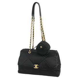 【新品】 シャネル チェーンショルダーバッグ ボーリングバッグ ラージ マトラッセ サテン ブラック 黒 ココマーク シャネル ショルダーバッグ CHANEL シャネル チェーンバッグ レディース シャネル ハンドバッグ キルティング ハンドバック バック HANDBAG BAG ブランド