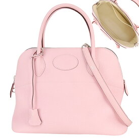 【未使用展示品】 エルメス ボリード31 ヴェルソ トリヨンクレマンス ローズサクラ ナタ バイカラー 2WAYバッグ エルメス ハンドバッグ HERMES エルメス ショルダーバッグ レディース レザー 本革 ピンク ホワイト系 ハンドバック バック HANDBAG BAG ブランド