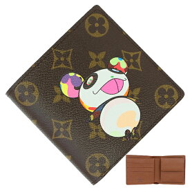 【未使用品】 ルイヴィトン 二つ折り財布 ポルトフォイユ マルコ モノグラム パンダ 村上隆コラボ レザー LOUIS VUITTON ルイヴィトン 財布 メンズ レディース ポルトビエ カルトクレディ モネ コンパクト財布 コンパクトウォレット ブランド