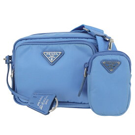 【美品】 プラダ ショルダーバッグ ミニ ナイロン サフィアーノ レザー 三角ロゴ ブルー 青 クロスボディバッグ PRADA プラダ ミニバッグ レディース メンズ ポシェット 斜め掛け ショルダーバッグ 斜めがけバッグ ナイロンショルダーバッグ バック BAG ブランド 中古