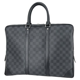 【10%OFF】 ルイヴィトン ビジネスバッグ PDV ダミエ グラフィット レザー ブラック グレー LOUIS VUITTON ルイヴィトン ブリーフケース メンズ ハンドバッグ A4 書類カバン ポルトドキュマン ヴォワヤージュ ブランド