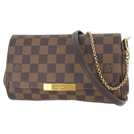 【美品】 ルイヴィトン ショルダーバッグ フェイボリット PM ダミエ ブラウン チェーンバッグ LOUIS VUITTON ルイヴィトン ミニバッグ レディース ポシェット クラッチバッグ 2WAYバッグ ハンドバッグ ハンドバック バック HANDBAG BAG ブランド 新品同様 中古