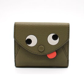 ANYA HINDMARCH (アニヤ・ハインドマーチ) 財布 三つ折り ZANY ミニ財布 トリフォールドウォレット Zany Mini Tri-Fold Wallet ザニー ミニ 小銭入れ付き 188050 カーキ