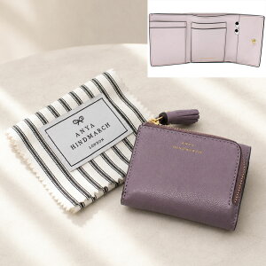 ANYA HINDMARCH (�A�j���E�n�C���h�}�[�`) 208987 �O�܂���z �s�[�s���O �A�C�Y �~�j �g���C�t�H�[���h �E�H���b�g Mini Trifold Zip Peeping Eyes in Claret Shiny Capra �v���[���g �M�t�g �~�j���z ���U�[ ��