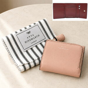 ANYA HINDMARCH (�A�j���E�n�C���h�}�[�`) 209458 �O�܂���z �s�[�s���O �A�C�Y �~�j �g���C�t�H�[���h �E�H���b�g Mini Trifold Zip Peeping Eyes in Claret Shiny Capra �v���[���g �M�t�g �~�j���z ���U�[ ��