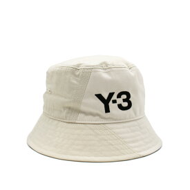 Y-3 ワイスリー (H62985) ロゴ刺繍 バケットハット BUCKET HAT メンズ ユニセックス　ECO PLASTIC WASTE刺繍 帽子 ベージュ　プレゼント UV対策