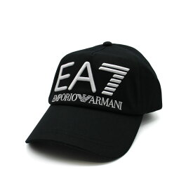 EA7 イーエーセブン エアセッテ EMPORIO ARMANI (245091 CC980) エンポリオアルマーニ ベースボールキャップ Logo Series メンズ ロゴ刺繍 帽子 キャップ　BLACK　ブラック プレゼント UV対策
