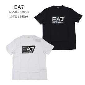 EA7 イーエーセブン エアセッテ EMPORIO ARMANI (3DPT81 PJM9Z) エンポリオアルマーニ メンズ 半袖 Tシャツ ロゴTカットソー ロゴ BLACK ブラック WHITE ホワイト プレゼント 2024SS/春夏　プレゼントにお勧め