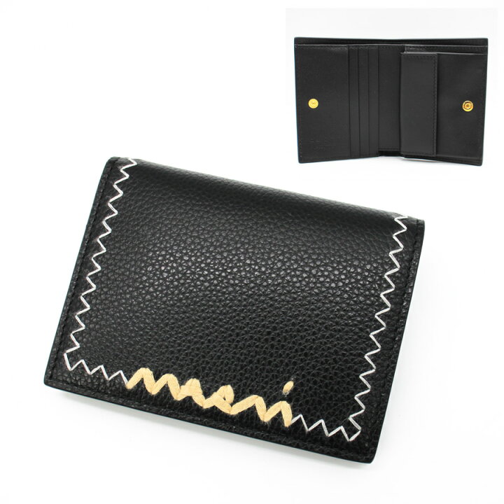 楽天市場】MARNI (マルニ) (PFMOQ14Q11 P6533)ブラック 二つ折り 