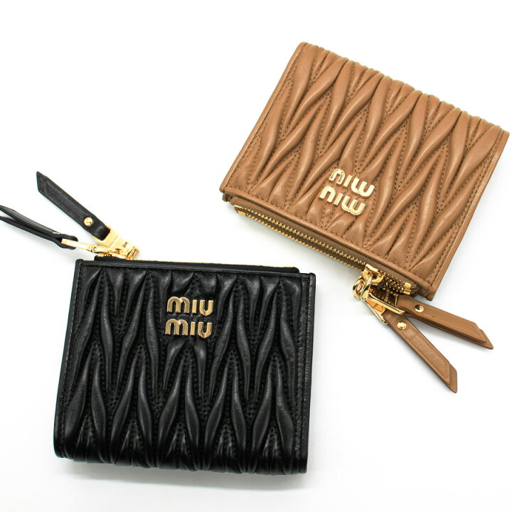 楽天市場】MIU MIU ミュウミュウ (5ML024 AFPP)2つ折り財布 マテラッセ  