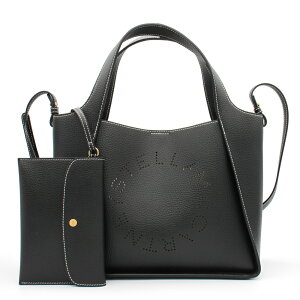 STELLA McCARTNEY (�X�e���}�b�J�[�g�j�[) 513860 WP0057 1000 BLACK CROSSBODY BAG EMBOSSED GRAINY MAT LOGO �u���b�N �V�{���H �G�R���U�[ �|�[�`�t�� �N���X�{�f�B�o�b�O �V�����_�[�o�b�O