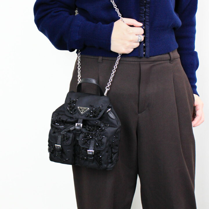 楽天市場】プラダ PRADA (1BH029V DRX2C4Y) BANDOLIERA ビーズ 
