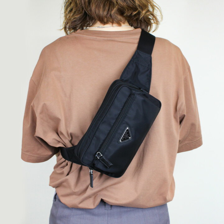 楽天市場】プラダ PRADA (2VL977 2DMG) Re-Nylon xサフィアーノレザー ベルトバッグ ナイロン ボディバッグ  トライアングルロゴ メンズ レディース ユニセックスリナイロン 鞄 F0002 シンプル ブランド 人気 おすすめ 梅雨 : Brand  Ambassador 楽天市場店 PRADA ボディバッグ アウトドアスリングバッグ ブラック