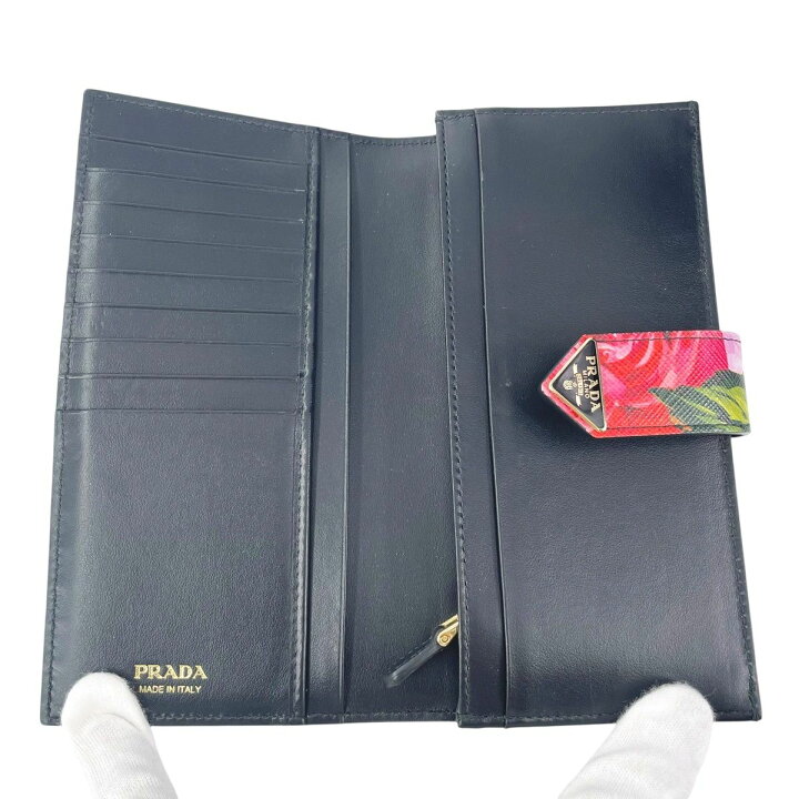 楽天市場】【中古】 PRADA プラダ サフィアーノ ロングウォレット 花柄 