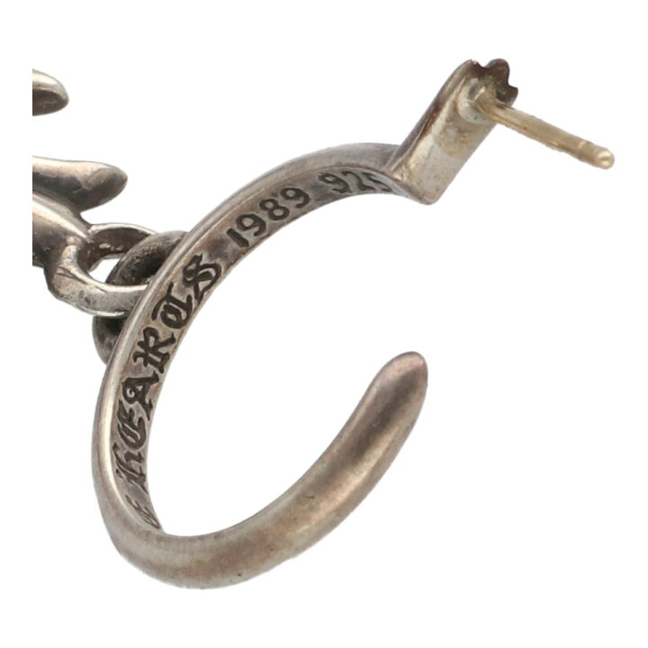 中古】 CHROME 伸び上がっ HEARTS クロムハーツ クロスバンド フープ  