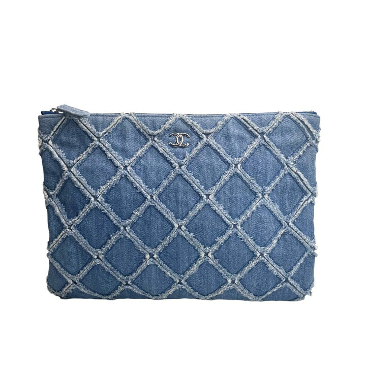 楽天市場】【中古】 CHANEL シャネル マトラッセ デニム クラッチ  