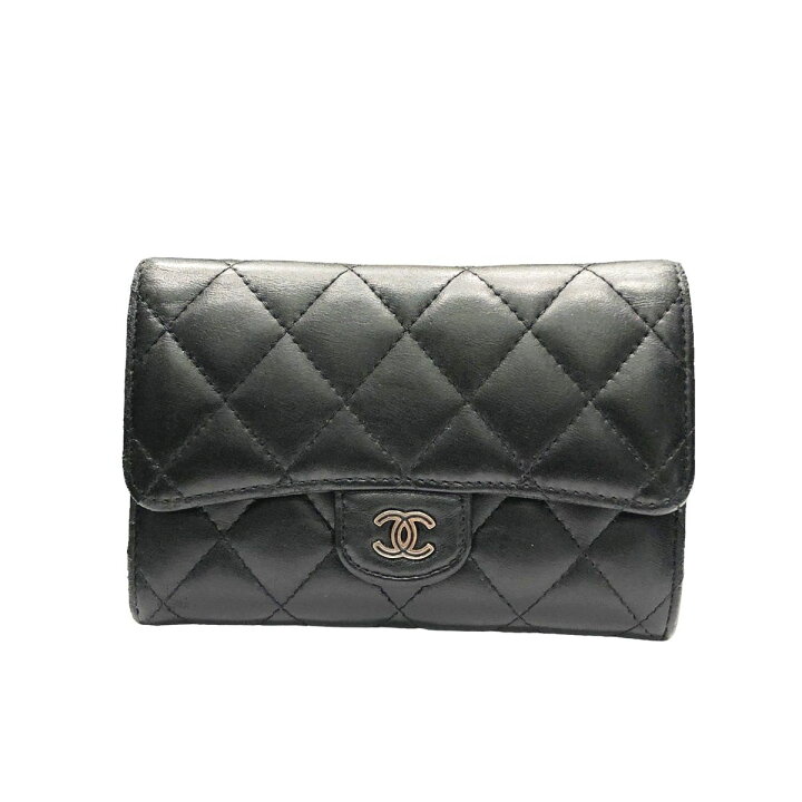 楽天市場】【中古】 CHANEL シャネル マトラッセ フラップ ウォレット  