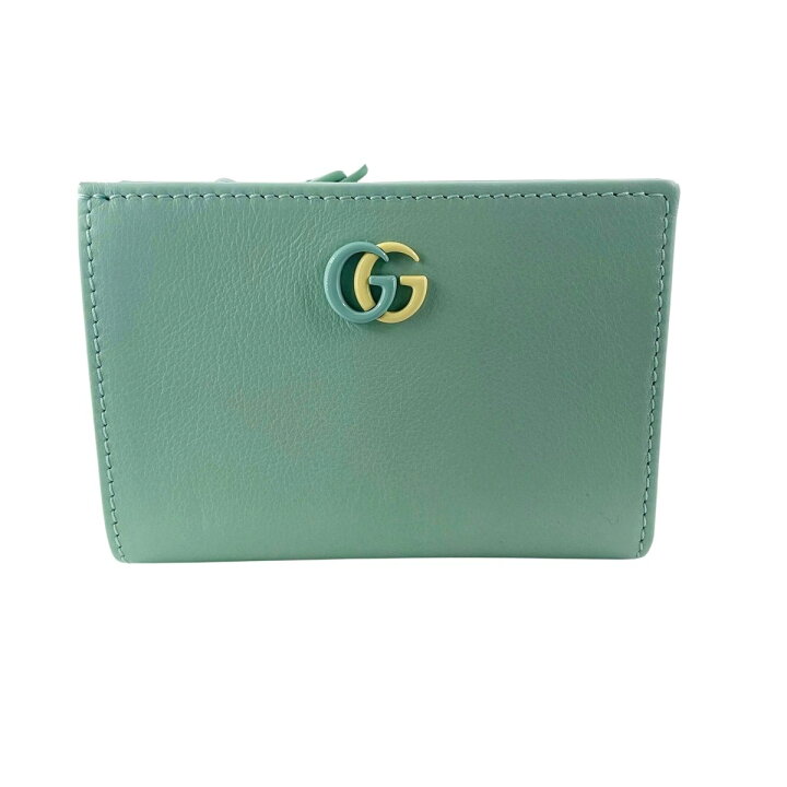 楽天市場】【中古】 GUCCI グッチ ダブルGウォレット ライトグリーン  