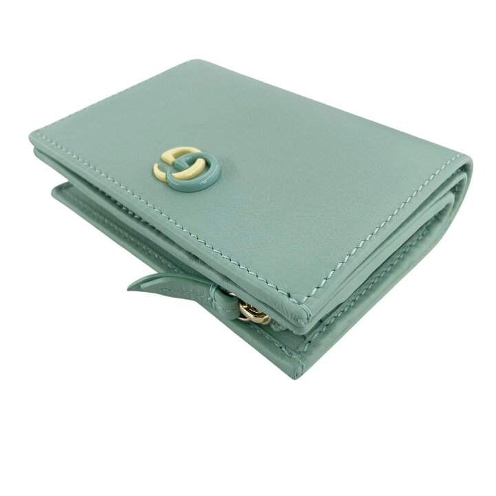 楽天市場】【中古】 GUCCI グッチ ダブルGウォレット ライトグリーン  