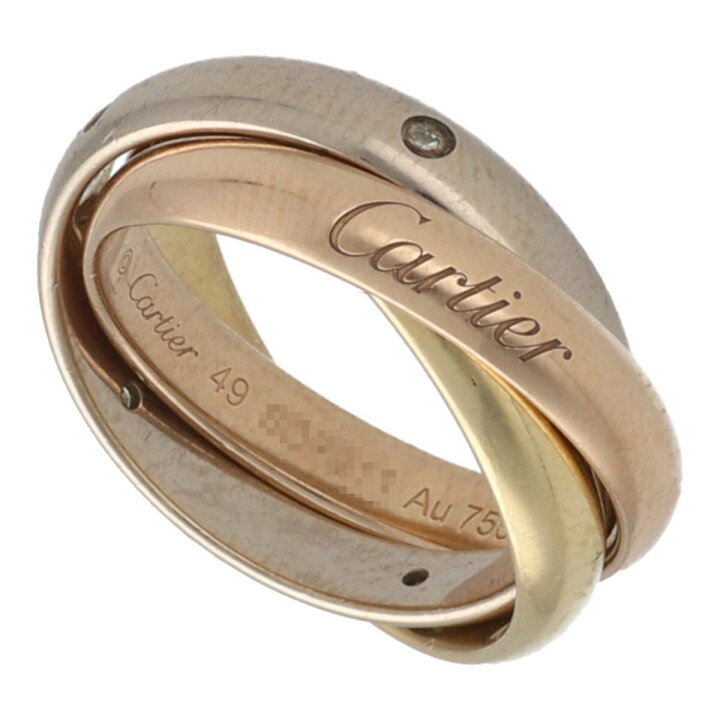 楽天市場】【中古】 Cartier カルティエ トリニティリング 5PD 49  