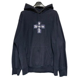 【中古】 SUPREME シュプリーム 20AW Cross Box Logo Hooded Sweatshirt Mサイズ ネイビー クロス ボックスロゴ パーカー スウェット 23013241DS