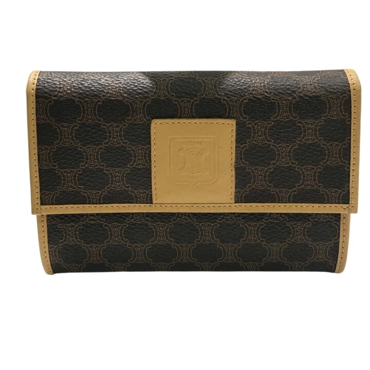楽天市場】【中古】 CELINE セリーヌ マカダム柄 2つ折り財布  