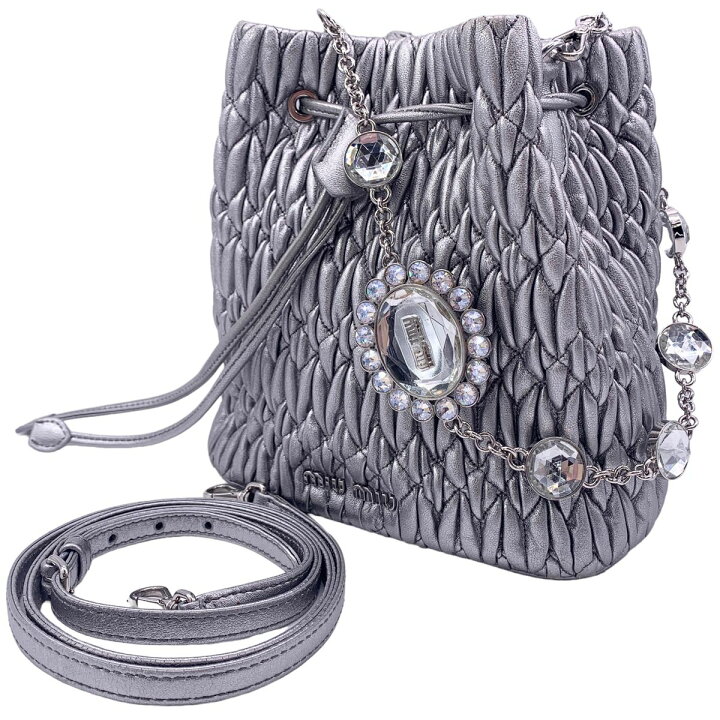 楽天市場】【中古】 MIU MIU ミュウミュウ 5BE050 バケットバッグ 