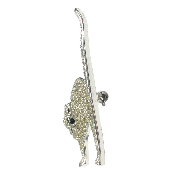 楽天市場】【中古】 C.Dior ディオール キャット モチーフ ブローチ 