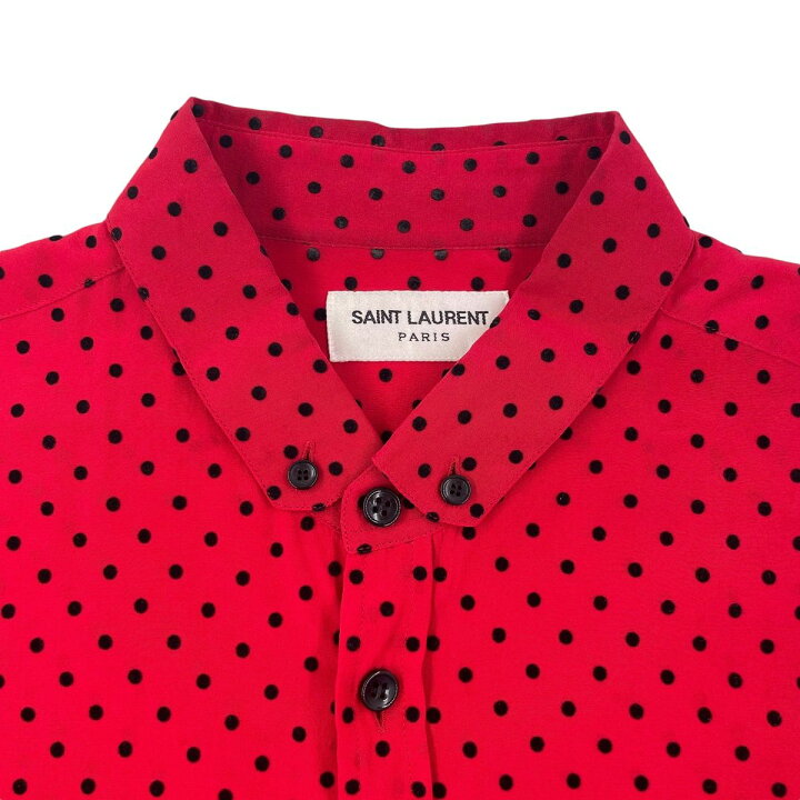 楽天市場】【中古】 Saint Laurent サンローラン ドット柄 シルク  