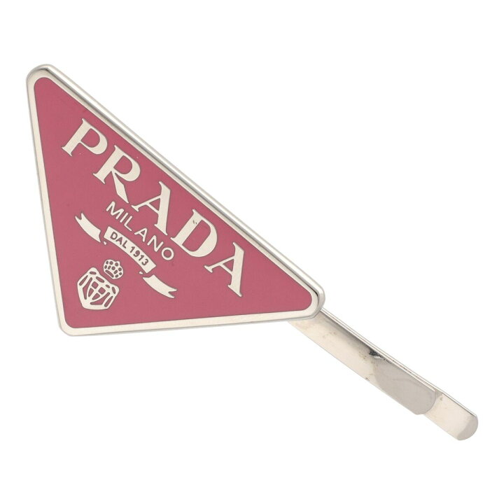 楽天市場】【中古】 PRADA プラダ バレッタ メタルトライアングル 