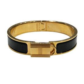 【中古】 HERMES エルメス ブレスレット クリッククラック カデナ バングル PM ゴールド×ブラック レディース アクセサリー24028222 SA