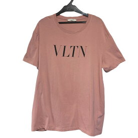 【中古】 VALENTINO ヴァレンティノ VLTNロゴ Tシャツ ピンク RV3MG10V3LE サイズM 23040698 YU